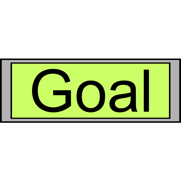SVG Digital Display with quotGoalquot text