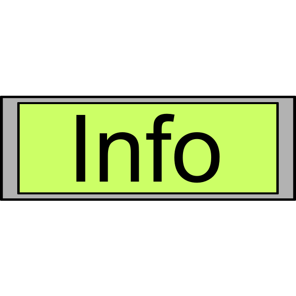 SVG Digital Display with quotInfoquot text