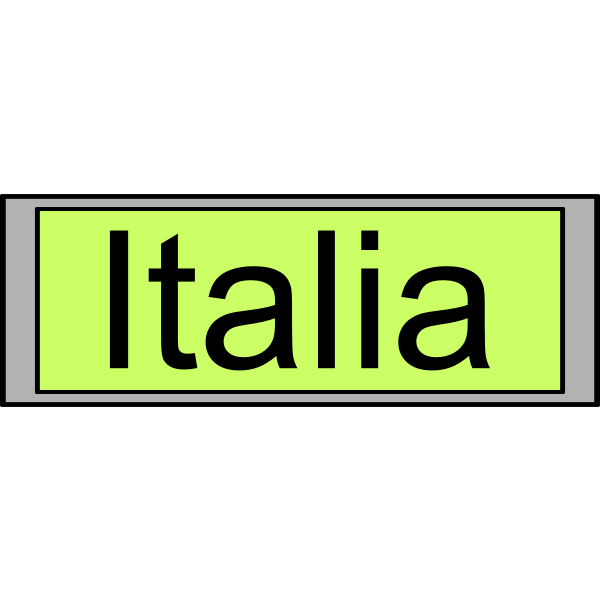 SVG Digital Display with quotItaliaquot text