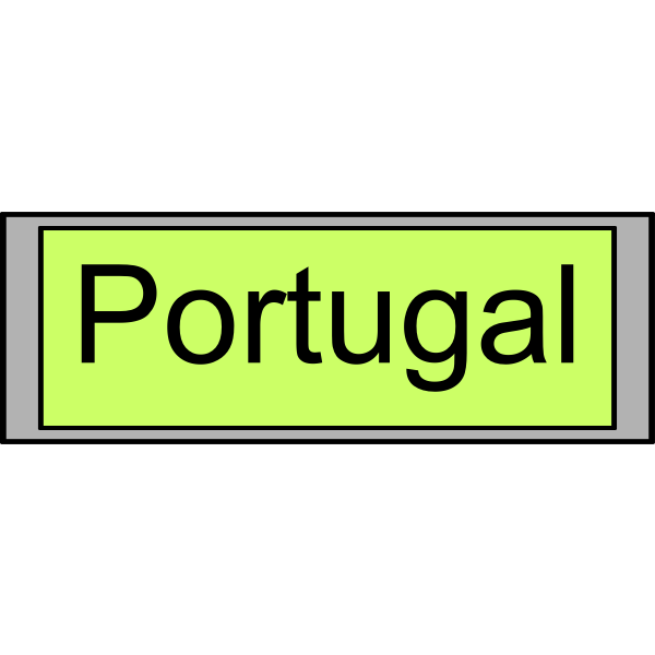 SVG Digital Display with quotPortugalquot text