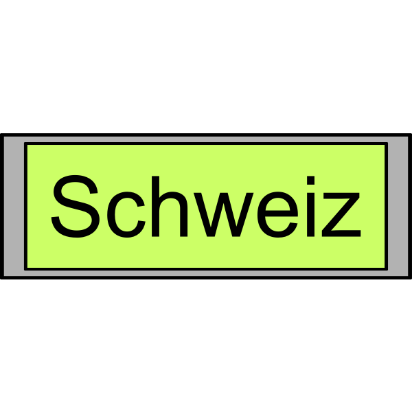 SVG Digital Display with quotSchweizquot text