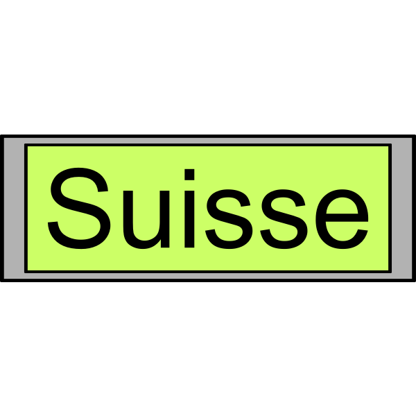 SVG Digital Display with quotSuissequot text