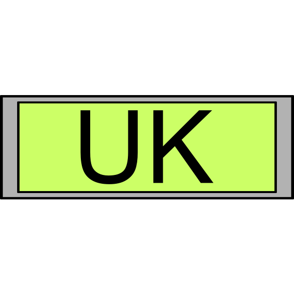 SVG Digital Display with quotUKquot text