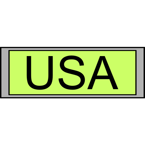 SVG Digital Display with quotUSAquot text