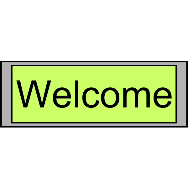 SVG Digital Display with quotWelcomequot text