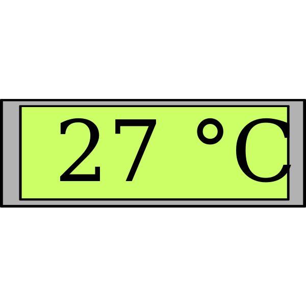 SVG Digital display with temperature vector image