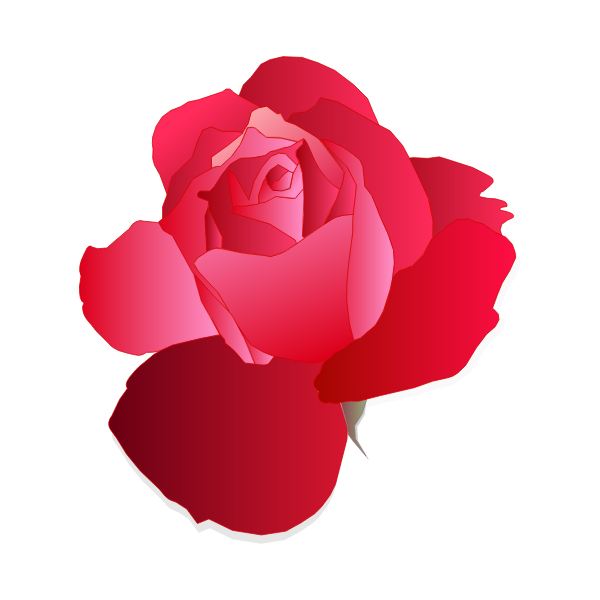 SVG Digital drawing of red rose