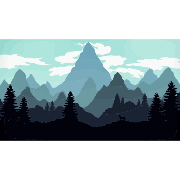 SVG Digital landscape illustration