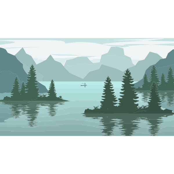 SVG Digital landscape vector illustration