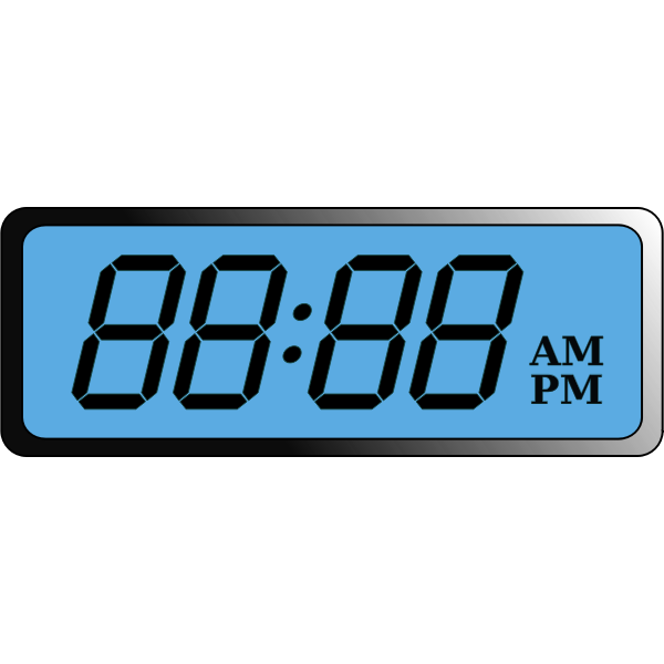 SVG Digital LCD clock vector image