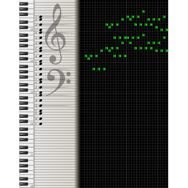 SVG Digital music sheet vector drawing