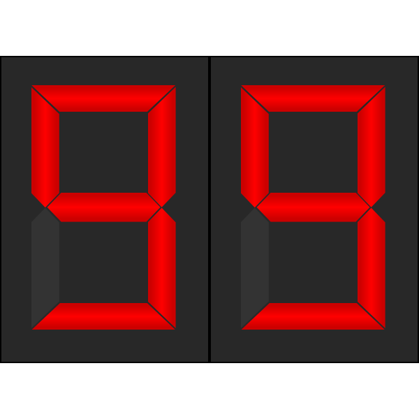 SVG Digital numberdisplay vectorimage