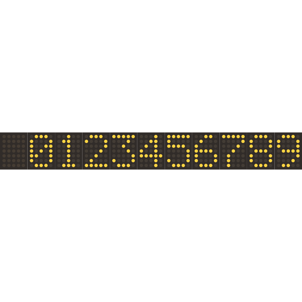 SVG Digital numeric display