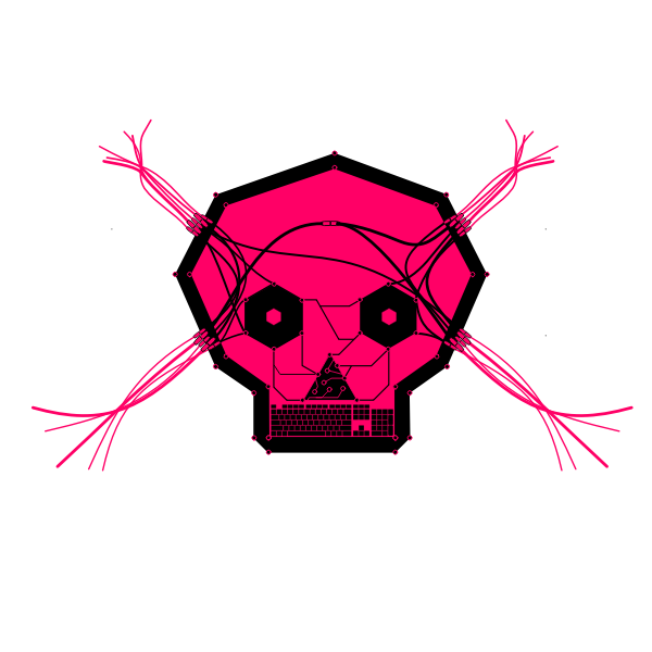 SVG Digital skull