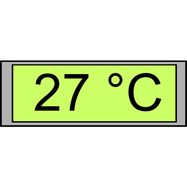 SVG Digital temperature display quot27 degreesquot vector image