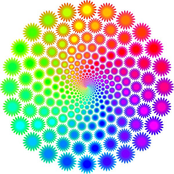 SVG Diminishing design with circles