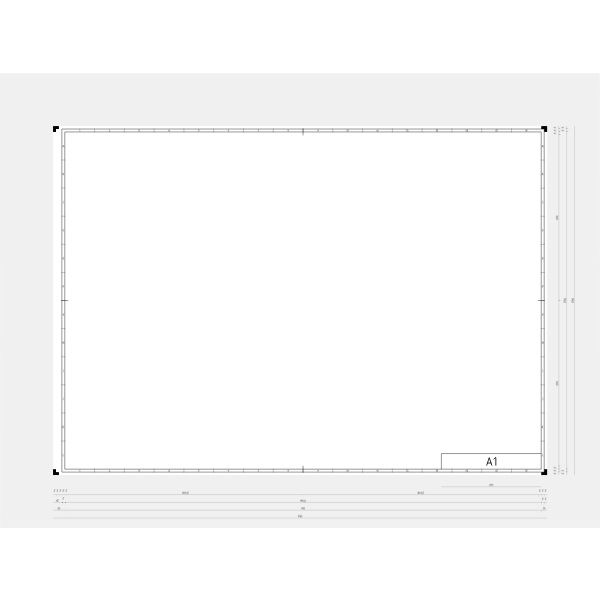 SVG DIN A1 template vector drawing