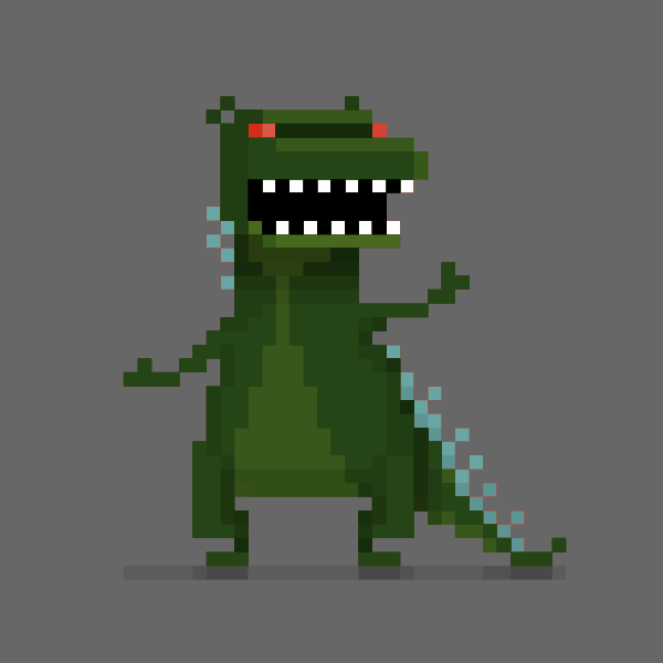 SVG Dino Monster pixel vector drawing