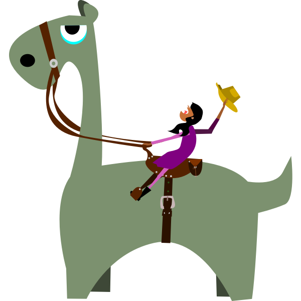 SVG Dinosaur and a girl