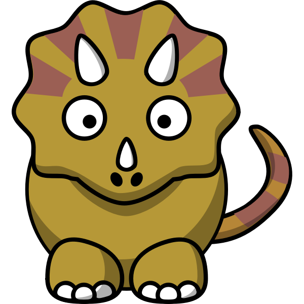 SVG Dinosaur cartoon style vector