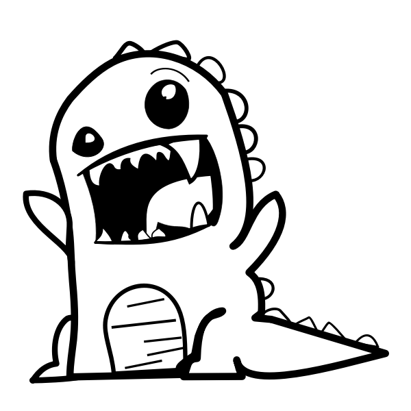 SVG Dinosaur cartoon vector