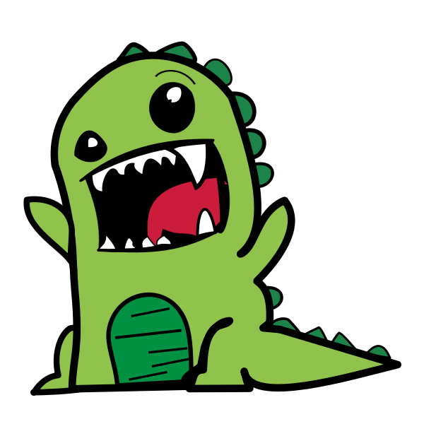 SVG Dinosaur green creature