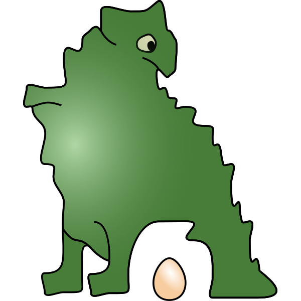 SVG Dinosaur laid an egg