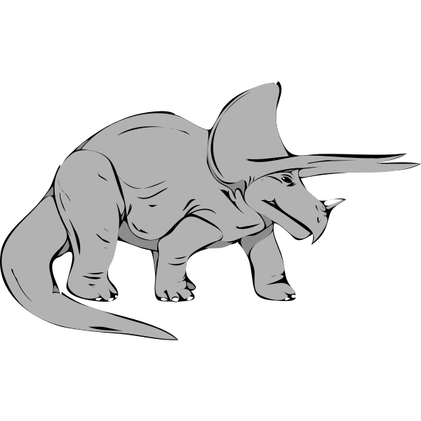 SVG Dinosaur with long tail vector illustration
