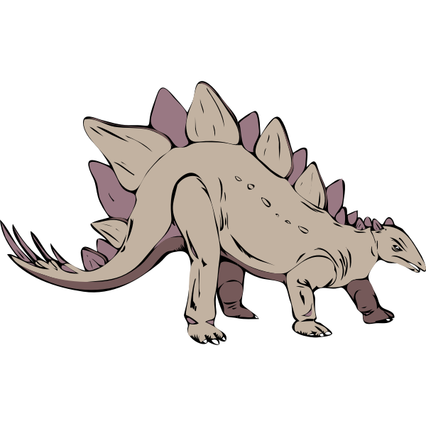 SVG Dinosaur with with spiky back vector image