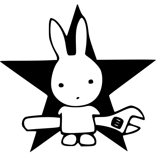 SVG Direct Action Rabbit with star