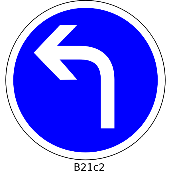 SVG Direction left only road sign vector image