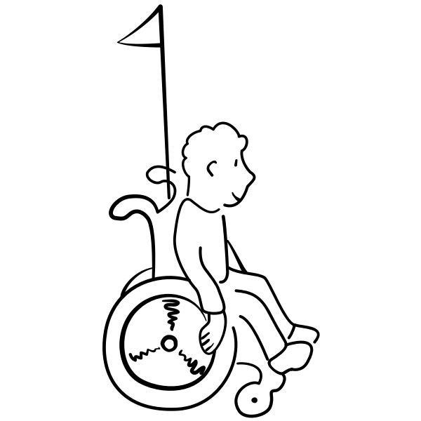 SVG Disabled person vector drawing