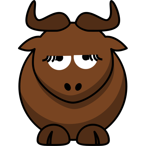 SVG Disappointed gnu
