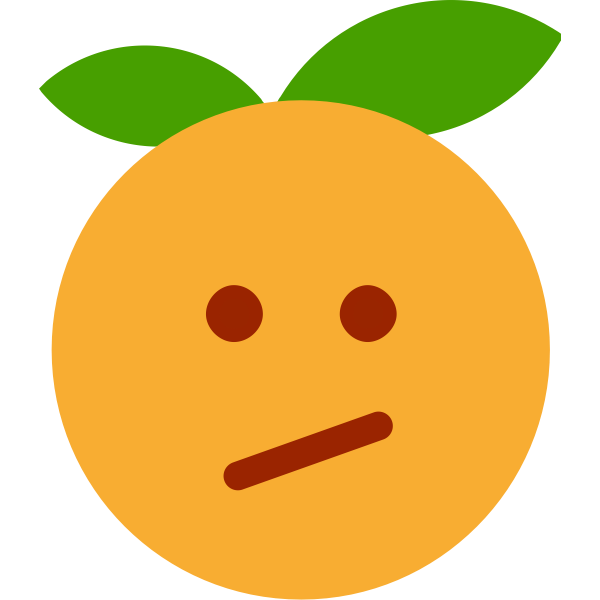 SVG Disappointed orange