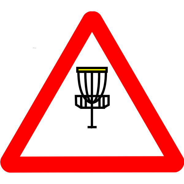 SVG Disc golf roadsign vector image