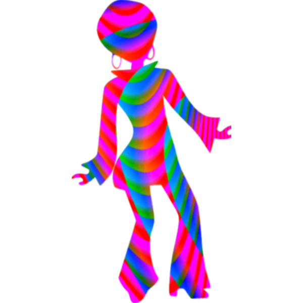 SVG Disco girl silhouette