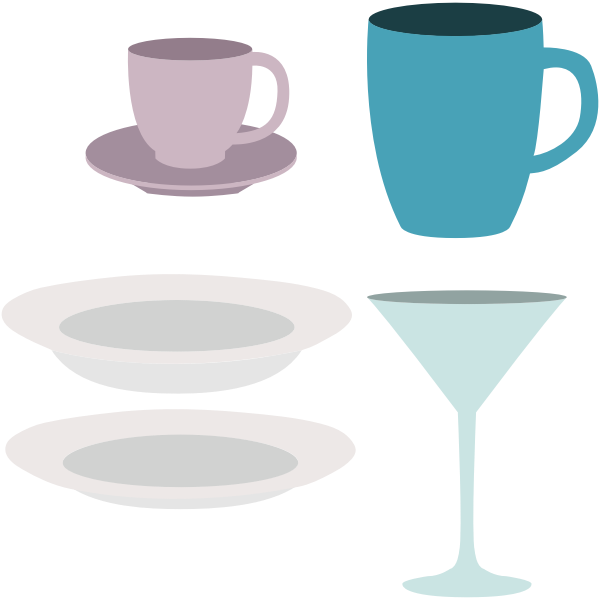 SVG Dishes vector image