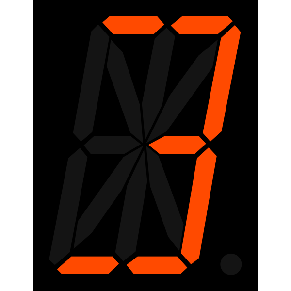 SVG Display number three