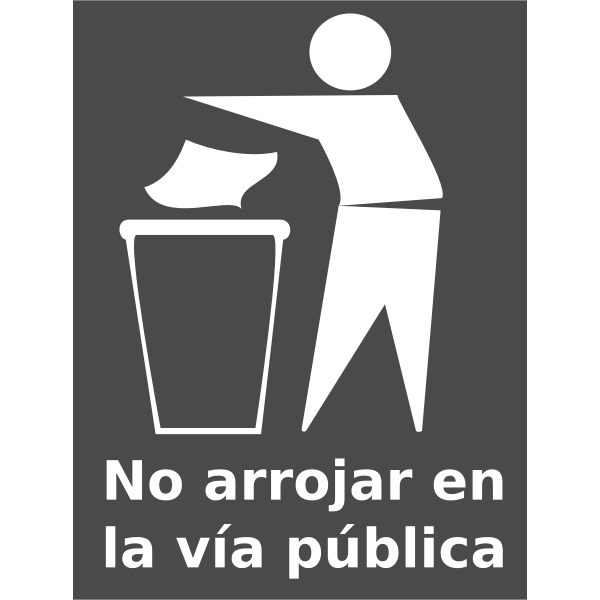 SVG Dispose of litter sign vector clip art