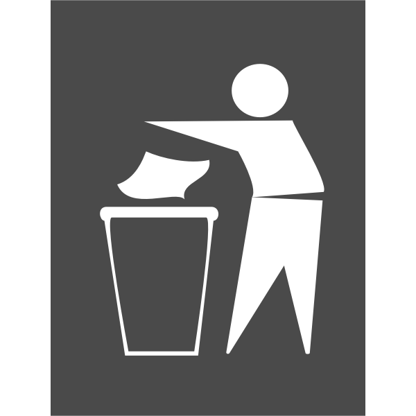SVG Dispose of rubbish sign vector image