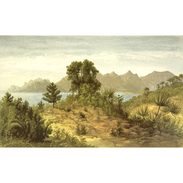 SVG Distant nature scene