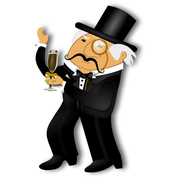 SVG Distinguished Gentleman Dancing Vector