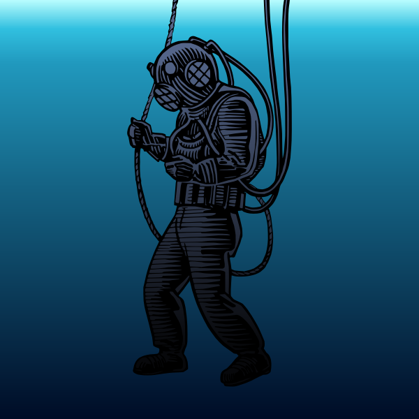 SVG Diver in water