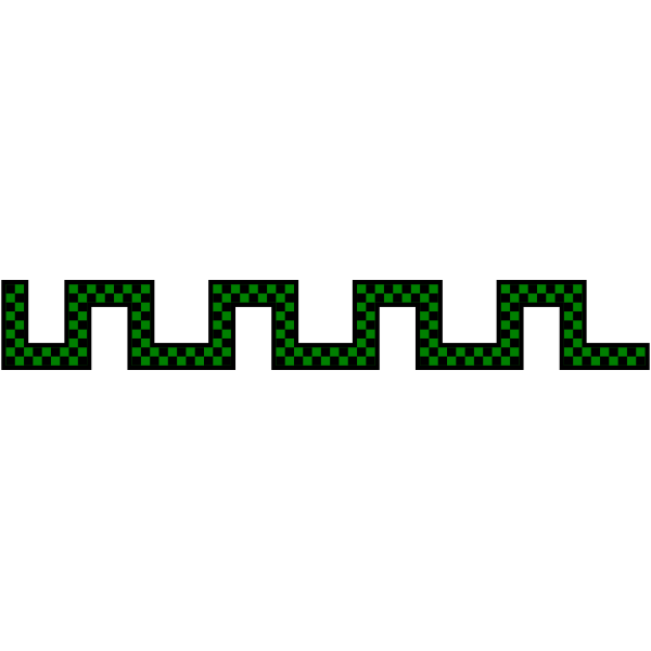 SVG Divider - checked green snake shape
