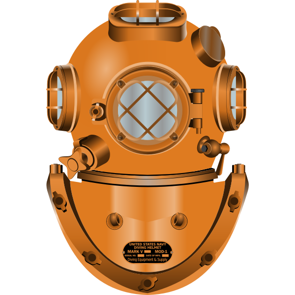 SVG Diving helmet vector drawing