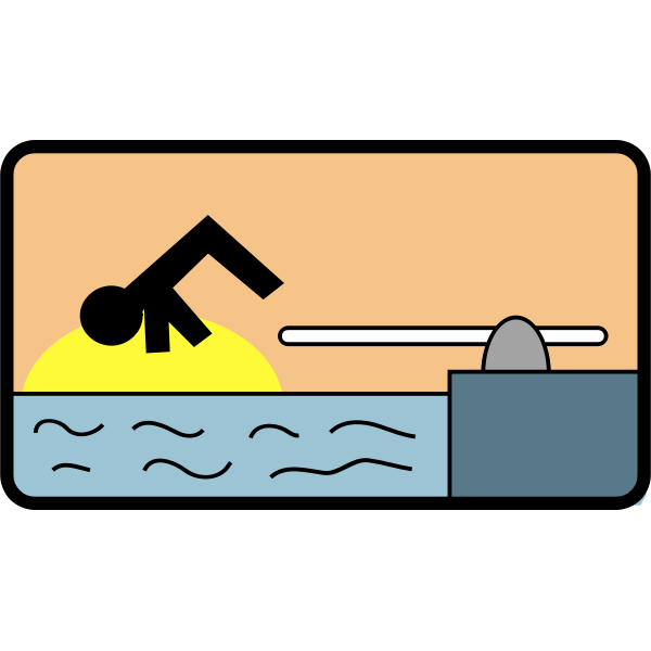 SVG Diving man vector drawing
