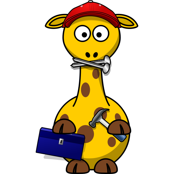 SVG DIY man giraffe vector image