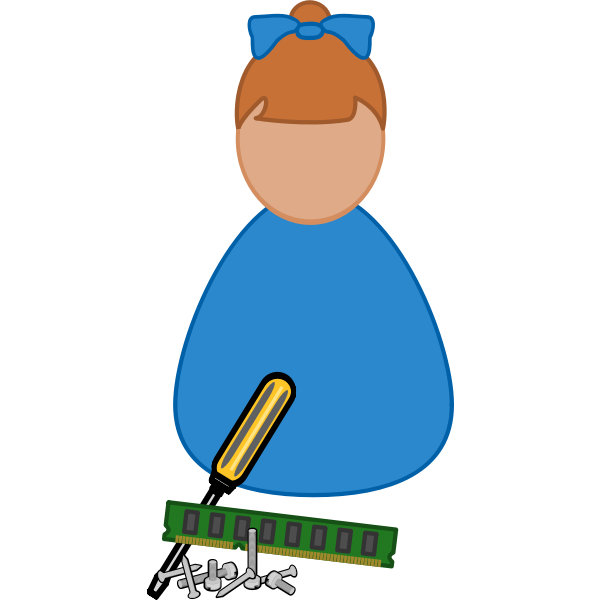 SVG DIY repairwoman symbol vector graphics