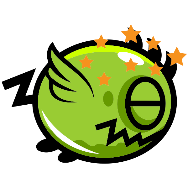 SVG Dizzy green bird
