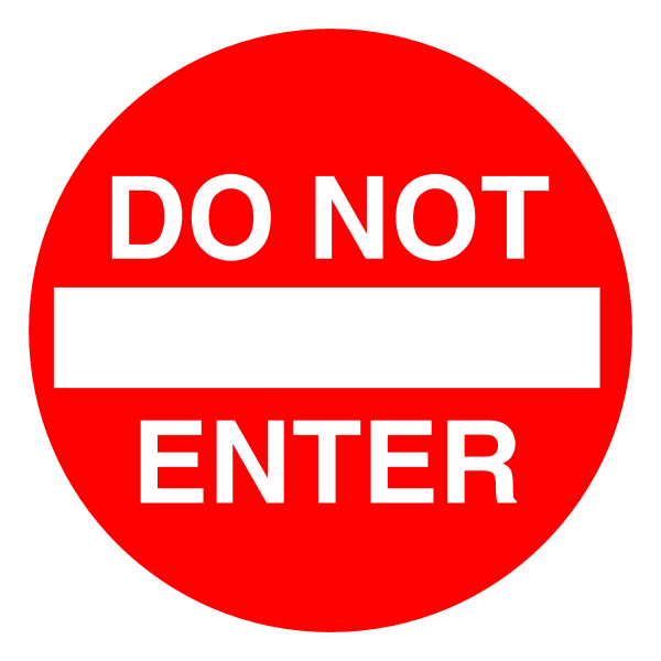 SVG Do not enter traffic sign vector image